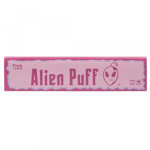 Розовая Бумага для самокруток Alien Puff Pink KS + tips