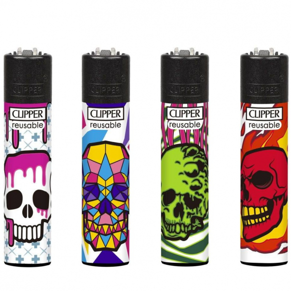 Зажигалка Clipper Marked Skulls
