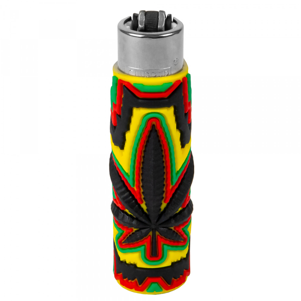 Зажигалка Clipper Rasta Leaf Silicone Cover