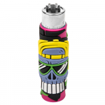 Зажигалка Clipper Yellow Cap Skull Silicone Cover