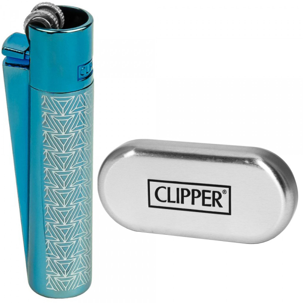 Зажигалка Clipper Metal Display Blue