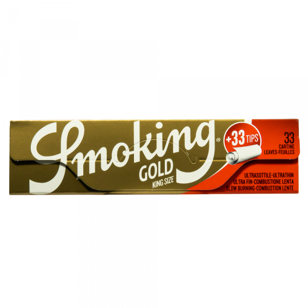 Бумага для самокруток Smoking King Size Gold + Tips