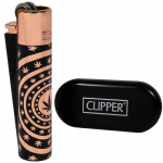 Зажигалка Clipper Leaves Pattern Rose Gold
