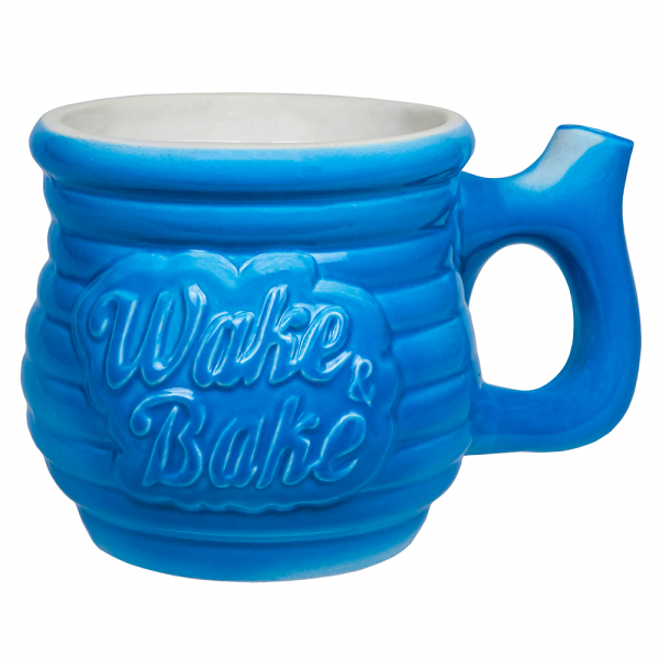 Керамическая Чашка-Трубка Wake&Bake Blue