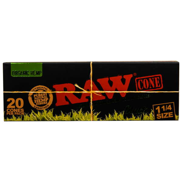 Джоинты Raw Black Organic Hemp 20pack 1 1/4