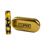 Зажигалка Clipper Metal Leaves Gold