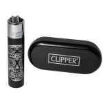 Зажигалка Clipper Metal Mex Scull Silver